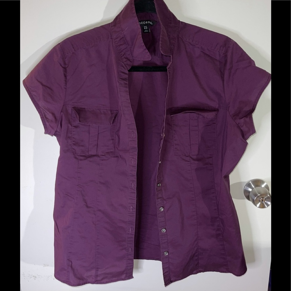 George Snap up Purple Blouse size 16/18